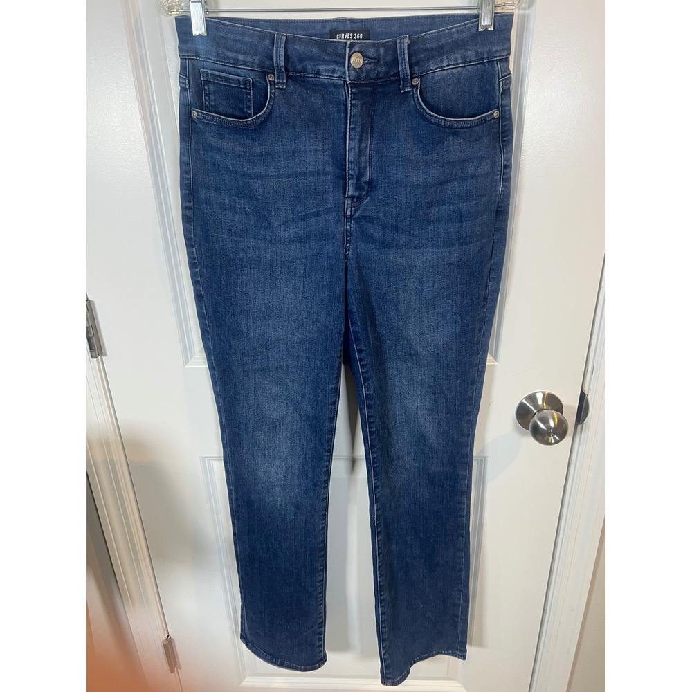 NYDJ Womens Jeans Curves 360 High Rise Slimming Medium Wash Blue Size 8 - Picture 1 of 6